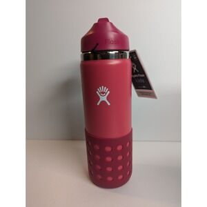 Hydro Flask Kids‎ Wide Mouth Straw LID and Boot 59l ml / 20 oz Snapper Brand New